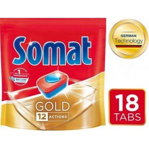 Таблетки для посудомоечных машин Somat Gold, 18 шт. (704053)