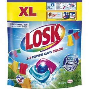 Капсулы для стирки Losk Трио-капсулы 3+1 Power Caps Color 40 шт.