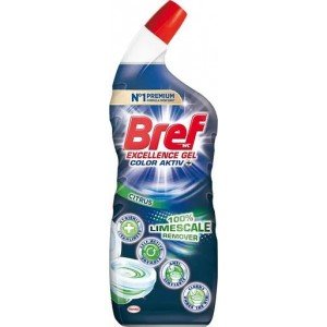 Чистящий гель для унитаза Bref Excellence Gel Color Activ Против известкового налета Цитрус, 700 мл (743087)