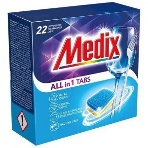 Таблетки для посудомоечных машин Medix All in one 22 шт.