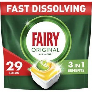 Капсулы для посудомоечных машин Fairy Original Все-в-1 29 шт.