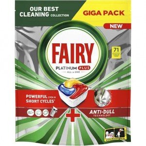 Капсулы для посудомоечных машин Fairy Platinum Plus Все-в-1, 71 шт.