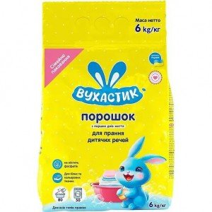 Стиральный детский порошок Ухастик для всех типов стирки 6 кг