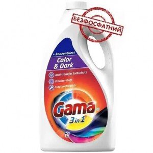 Гель для стирки Gama Protect для цветных и черных вещей 3.735 л