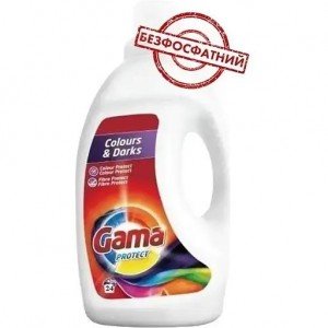 Гель для стирки Gama Protect для цветных и черных вещей 1.2 л