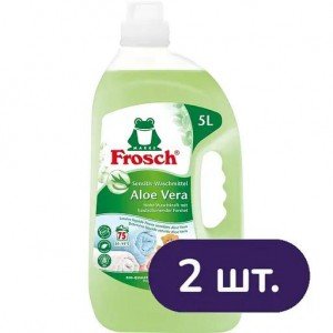 Жидкое стиральное средство Frosch Sensitive Алоэ Вера 10 л (2 шт. x 5 л)