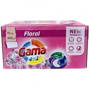 Капсулы для стирки Gama Floral 4 в 1 с цветочным ароматом 10 шт.