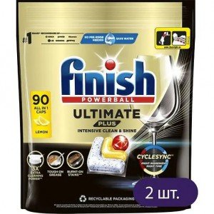 Капсулы для посудомоечных машин Finish Ultimate Plus All in 1, 180 шт. (2 х 90 шт.)
