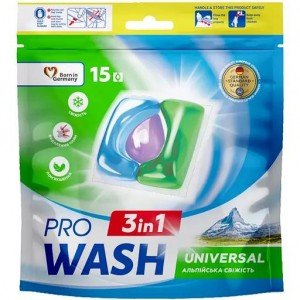 Капсулы для стирки ProWash Альпийская свежесть 15 шт.