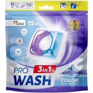 Капсулы для стирки ProWash Горная свежесть 15 шт.