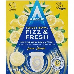 Таблетки для чистки унитазов Astonish Fizz & Fresh с ароматом лимона 8 шт.