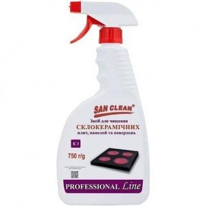 Средство San Clean Prof Line для чистки стеклокерамических плит и поверхностей 750 г