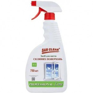 Средство San Clean Prof Line для мытья стеклянных поверхностей 750 г