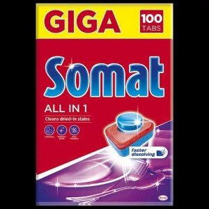 Таблетки для посудомоечных машин Somat All in 1, 100 шт. (708913)