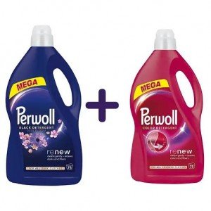 Набор для стирки Perwoll: Средство для деликатной стирки Perwoll Renew 3.75 л + Средство для деликатной стирки Perwoll Renew Восстановление и Аромат темных вещей 3.75 л